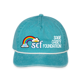 Vintage Washed Rope Cap - SCF CLASSIC LOGO - faded turquoise