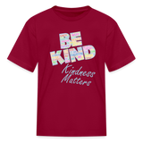 Kids' Shirt KINDNESS MATTERS / Classic Logo - dark red