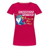 Womens' T-shirt - Kindness Matters Narwhal - dark pink