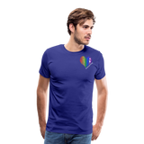 Unisex Athletic T-Shirt - Pocket HEART WordCloud/Classic SCF Logo - royal blue
