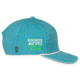 Vintage Rope Trim Hat - BE KIND (with Carl!) [LIGHT / SWEARY] - faded turquoise