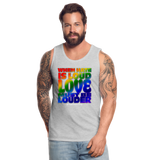 Unisex Tank - LOVE is Louder - heather gray