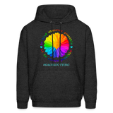 UNISEX Hoodie - BE KIND DAISY - charcoal grey