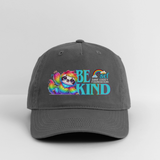 Organic Cotton Baseball Cap - BE KIND (with Carl!) [DARK] - charcoal