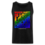Unisex Tank - LOVE is Louder - charcoal grey