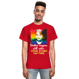 Unisex T-Shirt - Sage Portrait by Tin Crow Art/Classic SCF Logo - red