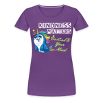 Womens' T-shirt - Kindness Matters Narwhal - purple