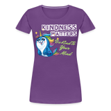 Womens' T-shirt - Kindness Matters Narwhal - purple