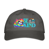Organic Cotton Baseball Cap - BE KIND (with Carl!) [DARK] - charcoal