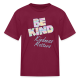 Kids' Shirt KINDNESS MATTERS / Classic Logo - burgundy