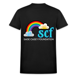 Unisex T-Shirt - Sage Portrait by Tin Crow Art/Classic SCF Logo - black