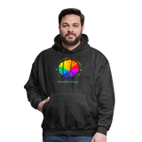 UNISEX Hoodie - BE KIND DAISY - charcoal grey