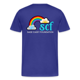Unisex Athletic T-Shirt - Pocket HEART WordCloud/Classic SCF Logo - royal blue