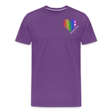 Unisex Athletic T-Shirt - Pocket HEART WordCloud/Classic SCF Logo - purple