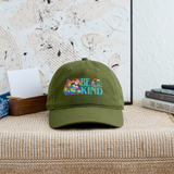 Organic Cotton Baseball Cap - BE KIND (with Carl!) [DARK] - olive green