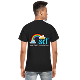 Unisex T-Shirt - Sage Portrait by Tin Crow Art/Classic SCF Logo - black