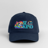 Organic Cotton Baseball Cap - BE KIND (with Carl!) [DARK] - navy