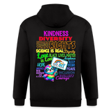 UNISEX Zip Hoodie - WORDS MATTER - CARL! [DARK] - black