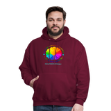 UNISEX Hoodie - BE KIND DAISY - burgundy