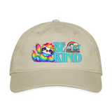 Organic Cotton Baseball Cap - BE KIND (with Carl!) [LIGHT] - khaki