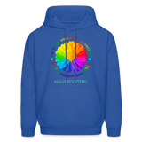 UNISEX Hoodie - BE KIND DAISY - royal blue
