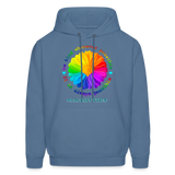 UNISEX Hoodie - BE KIND DAISY - denim blue