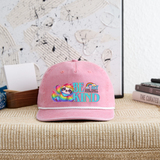 Vintage Rope Trim Hat - BE KIND (with Carl!) [DARK / SWEARY] - washed pink