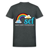 Unisex T-Shirt - Sage Portrait by Tin Crow Art/Classic SCF Logo - deep heather