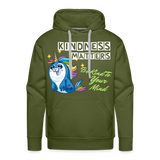 UNISEX Pullover - Kindness Matters Narwhal - olive green