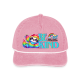 Vintage Rope Trim Hat - BE KIND (with Carl!) [DARK / SWEARY] - washed pink