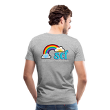Unisex Athletic T-Shirt - Pocket HEART WordCloud/Classic SCF Logo - heather gray