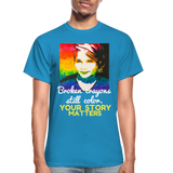 Unisex T-Shirt - Sage Portrait by Tin Crow Art/Classic SCF Logo - turquoise