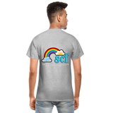 Unisex T-Shirt - Sage Portrait by Tin Crow Art/Classic SCF Logo - heather gray