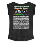 2023 Rainbow Party BE KIND Womens Roll Cuff Tee - heather black