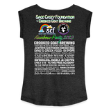 2023 Rainbow Party BE KIND Womens Roll Cuff Tee - heather black