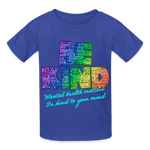 2023 Rainbow Party BE KIND Youth Tee - royal blue