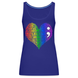 2023 Rainbow Party HEART Tank Womens - royal blue