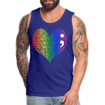 2023 Rainbow Party HEART Tank Unisex/Mens - royal blue