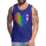 2023 Rainbow Party HEART Tank Unisex/Mens - royal blue