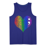 2023 Rainbow Party HEART Tank Unisex/Mens - royal blue