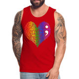 2023 Rainbow Party HEART Tank Unisex/Mens - red