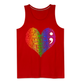 2023 Rainbow Party HEART Tank Unisex/Mens - red