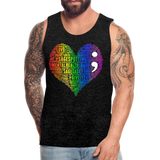 2023 Rainbow Party HEART Tank Unisex/Mens - charcoal grey