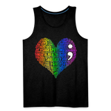 2023 Rainbow Party HEART Tank Unisex/Mens - charcoal grey