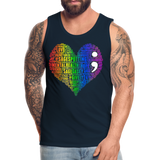 2023 Rainbow Party HEART Tank Unisex/Mens - deep navy