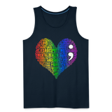 2023 Rainbow Party HEART Tank Unisex/Mens - deep navy