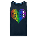 2023 Rainbow Party HEART Tank Unisex/Mens - deep navy