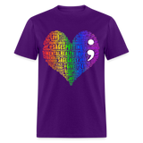 2023 Rainbow Party HEART Tee Unisex/Mens - purple