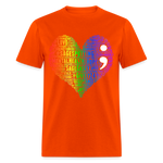 2023 Rainbow Party HEART Tee Unisex/Mens - orange