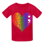 2023 Rainbow Party HEART Youth Tee - red